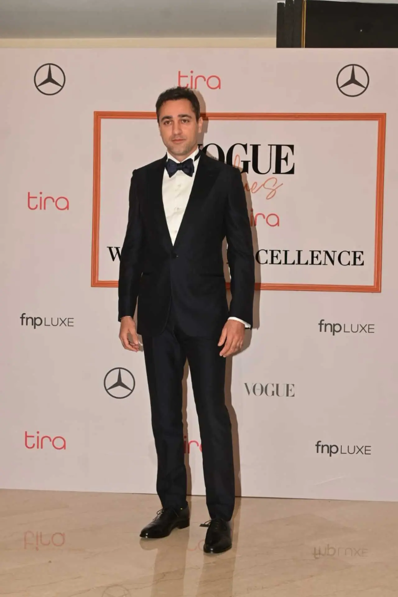 Imran Khan arrived all suited up in a black suit with a white shirt and a bowtie to attend an event in the city.